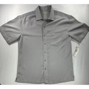 Batik Bay Short Sleeve Sport Shirt Gray Men's Medium